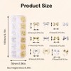 YAISUHCHNYE 3D Bows Nail Charms 1 Boxes 12 Grids Metal