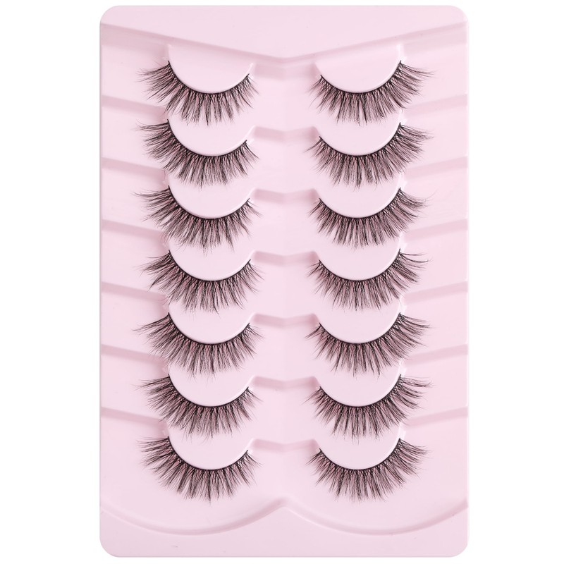 Onlyall Natural Lashes Wispy Lashes Natural Look False Eyelashes Flared