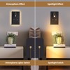 ZEROUNO Modern Wall Mounted Reading Lights Plug in, Black Headboard