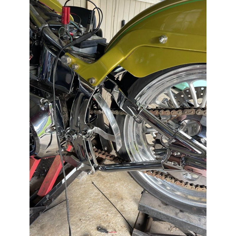 EACCESSORIES EA Curved License Plate Relocation Holder Bracket for Harley-Davidson