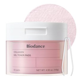 BIODANCE Almohadillas tónicas de gel con colágeno Biodance, Perfeccionan los poros y mejoran la elasticidad, almohadillas tónicas coreanas para pieles sensibles, 4,93 fl.oz.(140 g), 60 almohadilla