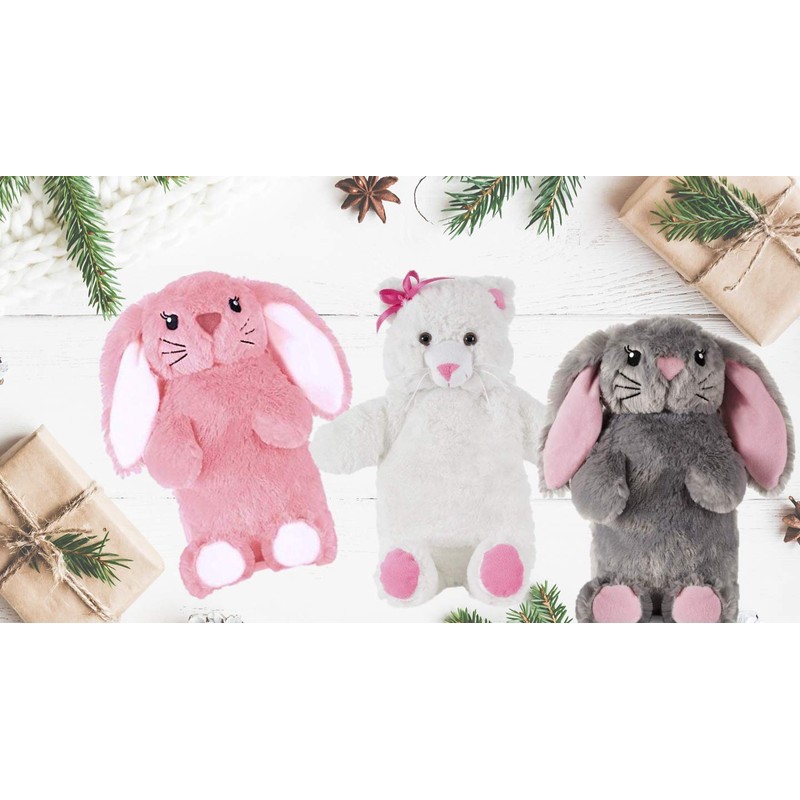 Cute, Fun & Cuddly Hot Water Bottle in Luxurious Faux