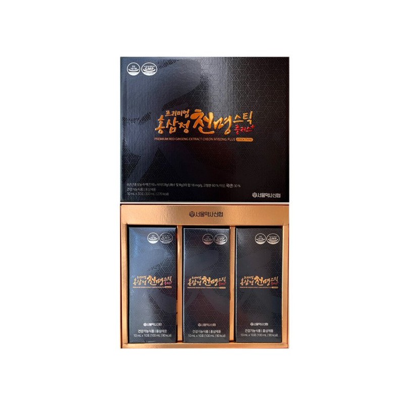 Seoul Pharmacists Cooperative 서울약사신협 프리미엄 홍삼정 천명스틱 플러스 10ml x