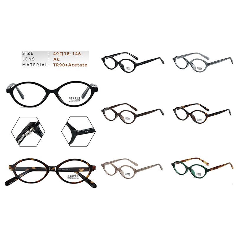 moomoobird Blue Light Glasses Women Men Oval Small Glasses Frame