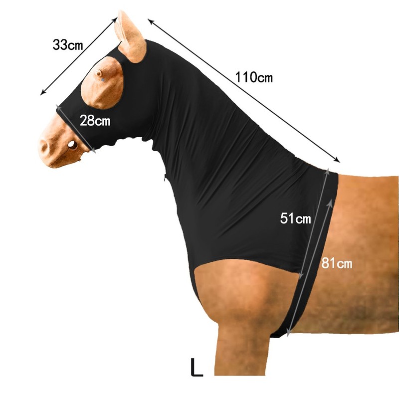 Leberna Lycra Stretch Horse Hood with Zip