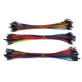 ZSDZFYLLK Breadboard Jumper Wires Cable kit Male Female Multicoloured Wire Compatible for Arduino Raspberry Pi Protoboard PCB Board (90PCS) ﻿