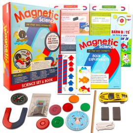 Magnet Science Lab Kits for Kids - 30 Pc Magnetism Junior Experiment Bundle with Magnets, Science Experiments | Magnetic STEM Activities for Students