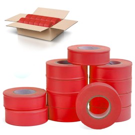 AdirPro AdirPro 12 Pack Fluorescent Flagging Tape - Multipurpose Neon Marking Tape - Great Visual Labeling & Tagging for Home & Workplace Use (Fluorescent Red, 150 feet)