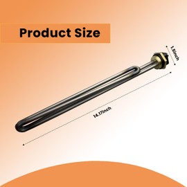 Xzionh Xzionh 3pcs Titanium HE 90240 Screw-In Water Heater Element Suitable For Eco 27,Eco 36 Tankless Water Heater,9kw 240V Heating Element Replaces He 80240 RC04709024S SGB-2903 HA-P004 (3pcs he90240)