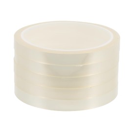 GLEAVI 5rolls High Temperature Transfer Tape Heat Press Tape Excellent Insulation Wear Resistance for Electronics Transparent Pet Design