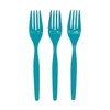 Fun Express - Turquoise Plastic Forks (50pc) - Party Supplies