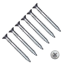 TERF® Drywall Screw with Reverse Thread Gimlet Point Screws Zinc 3.9 X 25mm Phillips Flat Countersunk Head Screws For Drywall Dense Plasterboard Hard Board and other similar types Wood - Pack of 100