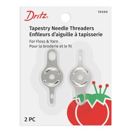 Dritz 10500 - Enhebradores de agujas para tapiz, 2 unidades, color plateado