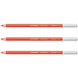 STABILO Chalk-Pastel Pencil CarbOthello - Pack of 3 - Vermilion Red Tone (305)