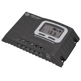 AIMS Power 20 Amp Solar Charge Controller 12/24 Volt – Charges Lithium | Lead | Gel | AGM