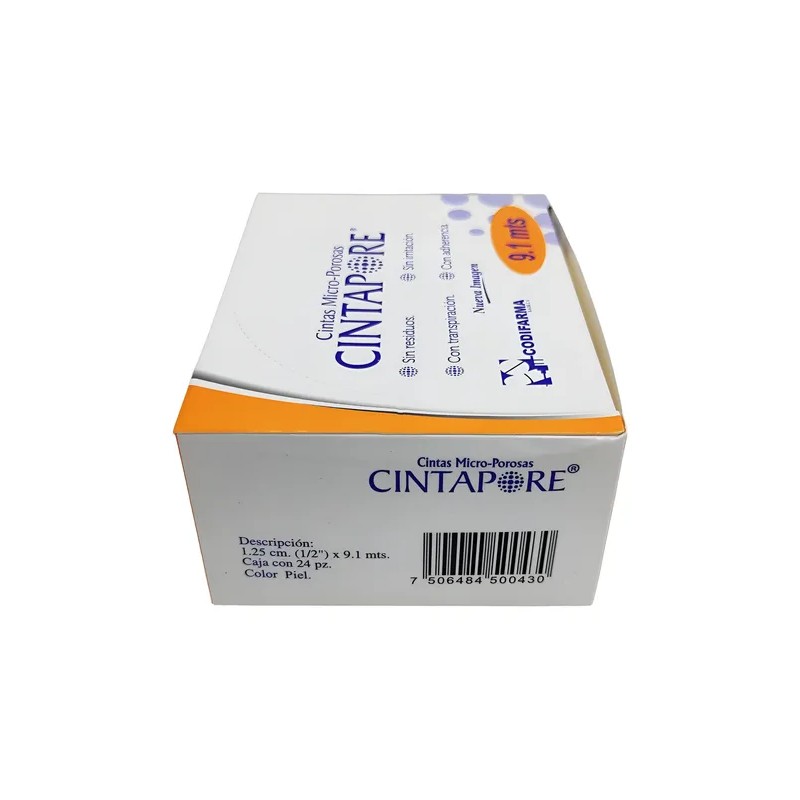 Cinta Microporosa 1.25 Cm X 9.1 Mts Color Piel