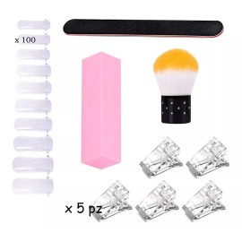 Veraly Kit Accesorios Para Decoración Uñas Limas Brocha Pinzas