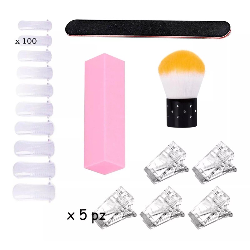 Veraly Kit Accesorios Para Decoración Uñas Limas Brocha Pinzas