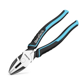 DURATECH 8" High Leverage Linemans Pliers, Cr-Ni Side Cutters, Linesman Pliers for Wire Cutting, Crimping