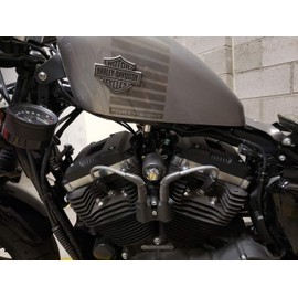 JBSporty ♧ Coil and Ignition Relocation Bracket w/Gray Taylor Wires Compatible with Harley Davidson Sportster, Nightster, 72, 48 Iron Roadster 883 1200 ♤