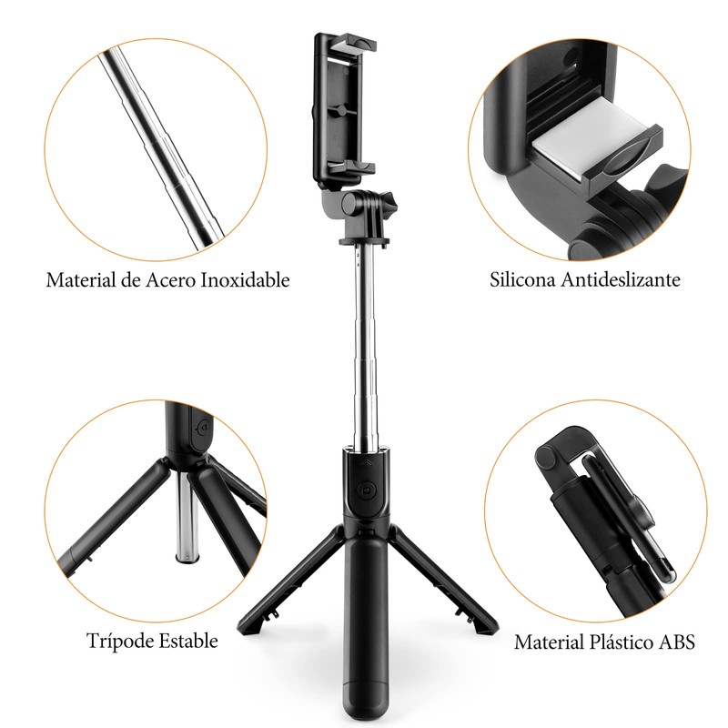 EMAGIE Tripie para Celular - Selfie Stick Bluetooth Trípode para