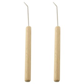 Tegg Crochet Hook 2PCS Wooden Handle Loom Knit Hooks Needle Hooks for Knitting Crafts