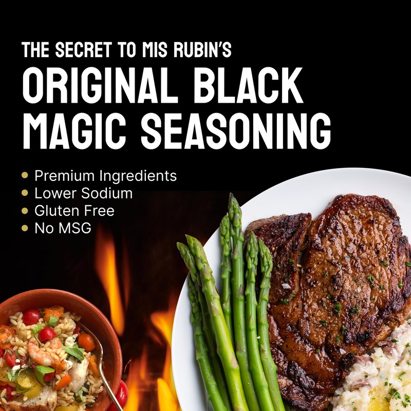 MIS' RUBIN'S BLACK MAGIC SEASONING Charcoal Seasoning for Steak Meat