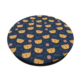 Orange Cat Face Yarn Fish Bone Pattern Design