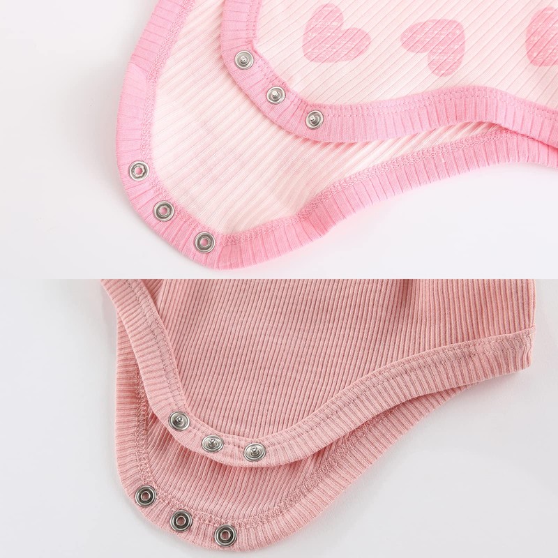 MAMIMAKA Baby Short Sleeve Bodysuits Baby Girls Clothes Cotton Vest