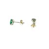 Emerald Green 925 Sterling Silver Stud Earrings 5mm (EMS2902161), Sterling