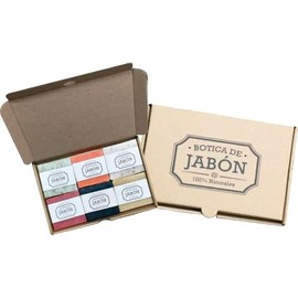 BOTICA DE JABÓN Jabones Artesanales Caja para Regalo con 6 Jabones Surtidos de 100 grms cada uno