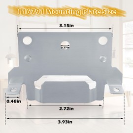 IWIWE 116791 Mounting Plate Compatible with IKEA Bed Frame Part # 116791 Fits Hemnes Malm Brimnes Ingatorp Tarva Kritter (2 Pack)