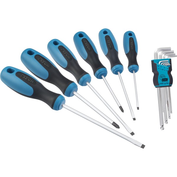 HAZET Screwdriver set 810/2 Cross recess profile PH, Slot profile,