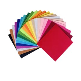 DIY Felt Set with 22 Colors Pieces in 1mm Thick Nonwoven Fabric 22 Different Color Thickened Manual DIY Nonwoven Handmade Material Colorful Felt Cloth (15 * 15 cm)