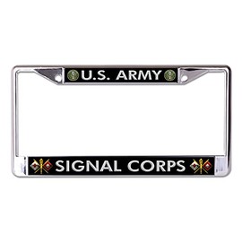 U.S. Army Signal Corps Chrome License Plate Frame
