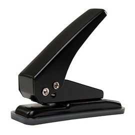 PAVO Premium"20 Sheet Capacity" 1-Hole Puncher with Lock - Black