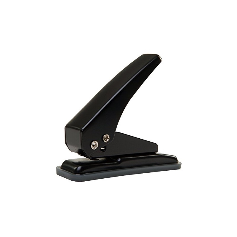 PAVO Premium"20 Sheet Capacity" 1-Hole Puncher with Lock - Black