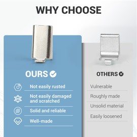 AOTHOTOP Shelf Support Clips Metal Shelf Clips for Adjustable Shelf Brackets Metal Shelving Kitchen Study Partition Cabinet Heavy Duty Stainless Steel Shelf Clips Silver 20 Pcs