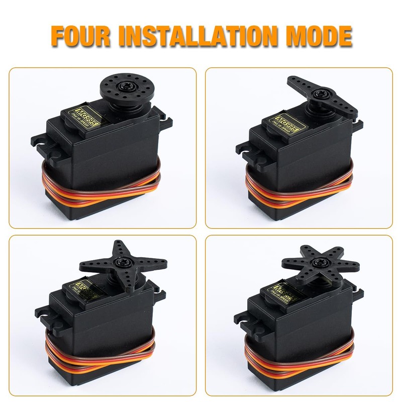 Hosyond 4Pack MG995 Servo Motors Digital RC Servo Metal Gears