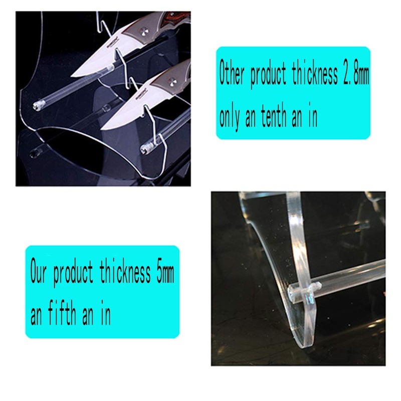 2 Stand Knife Display Stand Arcylic Clear6