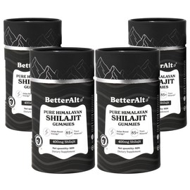 4 Packs of BetterAlt Pure Shilajit Resin Gummies | Tamarind & Mango Flavors | Helps Improve Stamina | Lab-Tested for Purity Healthcare Vitamin:_Tamarind & Mango 