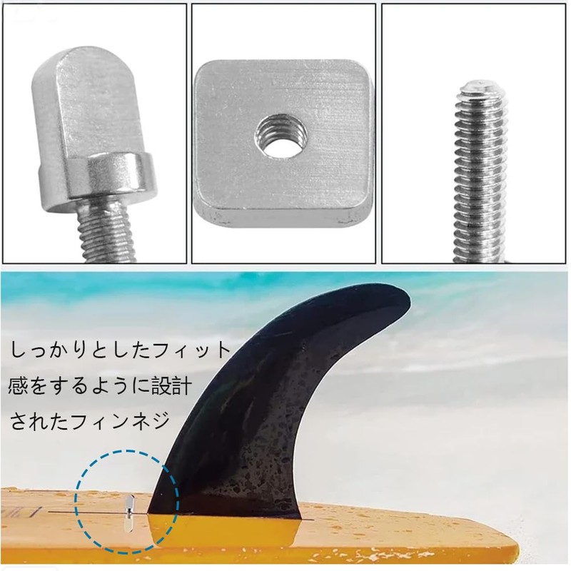 YFFSFDC Fin Screw, M4 Stainless Steel, Fin Lock Screw, Surfboard