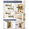 EHOMEWARE Front Door Handle with Deadbolt Set, 1 Pack Keyed