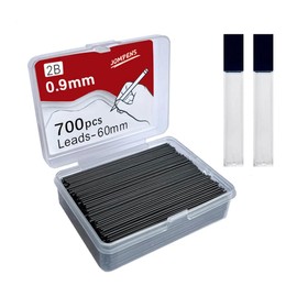 1000pcs Mechanical Pencil Lead 0.5 0.7 0.9mm 2B 60mm Art Drawing Automatic Pencil Replaceable Refills with 2 Tubes Stationery (0.9mm)