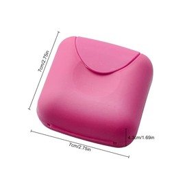 2 PCS Travel Soap Case Holder Jagowa Waterproof and Leakproof Soap Dish with Lid Portable For Travel Outdoor Activities(Purple, Rose red), 7 * 7 * 4
