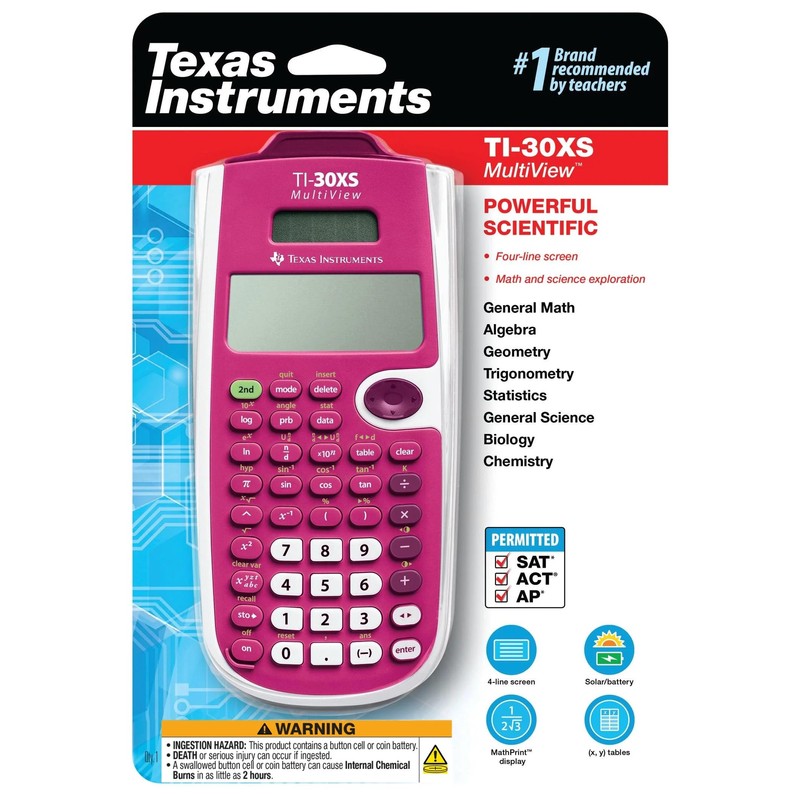 Texas Instruments Calculadora científica TI-30XS Multiview (rosa)