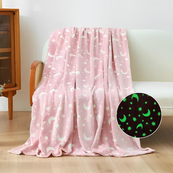 LAT Cuddly Blanket for Children, Glow in the Dark Cuddly
