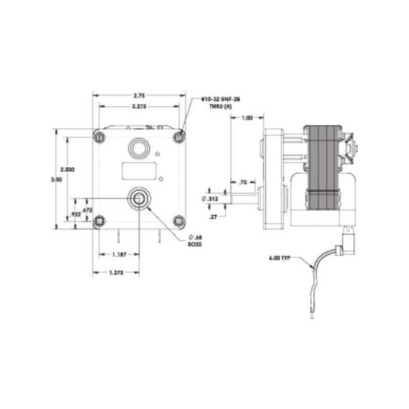 AC Gearmotor,Nameplate RPM 25,0.50A,115V