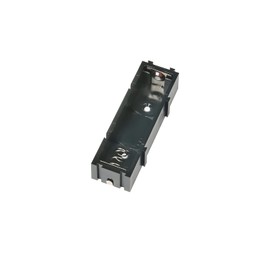 Bistook 10 piezas PCB 1 ranuras, 1 x 1.5 V AAA clip de resorte de batería de plástico negro caja de soporte de batería negro se puede combinar libremente, PC + material plástico ABS (10 piezas 1 ranuras)