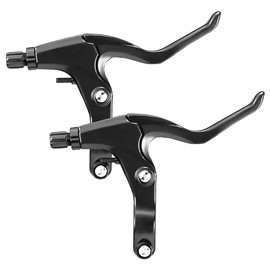 Kigauru 1 Pair Bicycle Brake Handles, Left and Right Lever Set, Aluminum Alloy, Lightweight, Hole Diameter, 22.2mm, Ergonomic, Anti-Slip, Durable, Bicycle Handlebar Brake, Bicycle Accessories